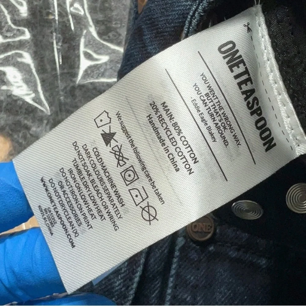 One Teaspoon Legend Mom Fit High Rise Fox Black Stud Women’s 34 - Picture 5 of 5